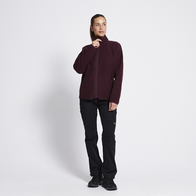 Pile jacket "Valla"  Aubergine